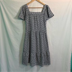 MONTEAU Navy floral Printed Dress, size L